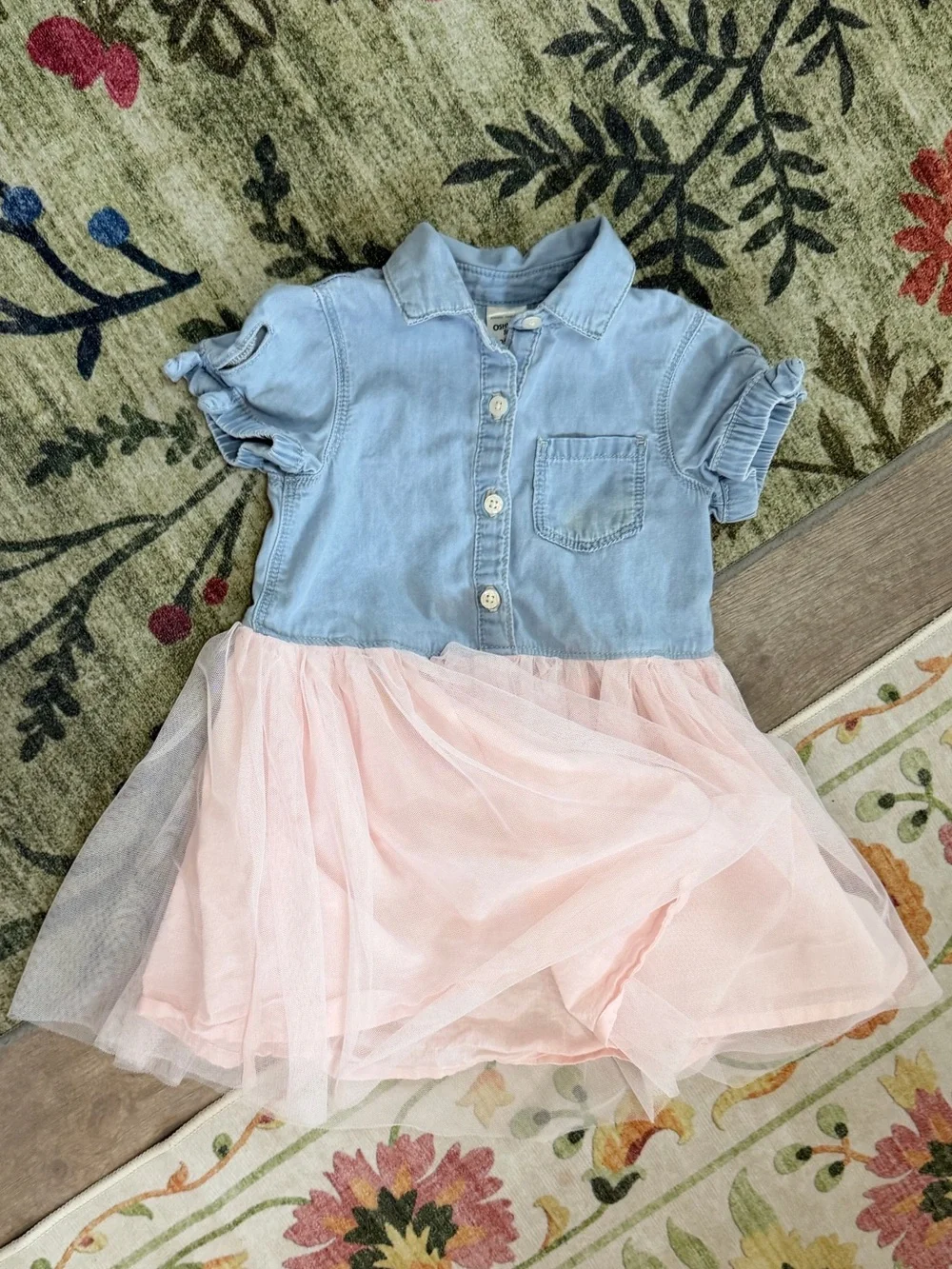 OshKosh B'gosh Denim & Tulle Dress Size 2T Toddler Girl